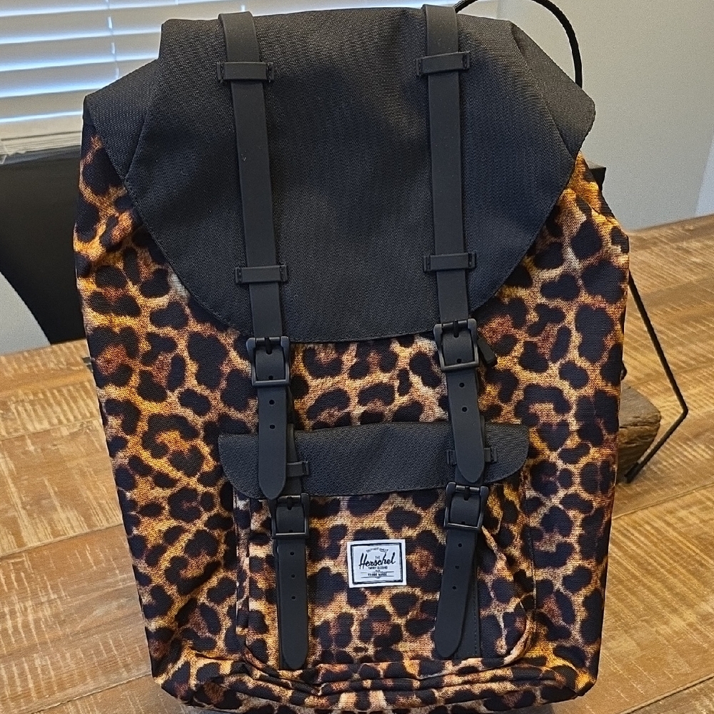 Herschel Supply Company Black and Brown Leopard Backpack